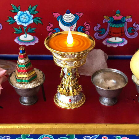 Pointy Ornate Electric Butter Lamp - Image 2