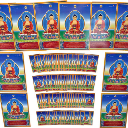 Buddha Shakyamuni and Guru Padmasambhava Images - Set of 10 (A5, 5.8×8.3″) and 100 (A7, 2.9×4.1″) - Image 2